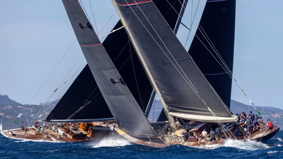 J Class yachts racing in Maxi Yacht Rolex Cup 2022