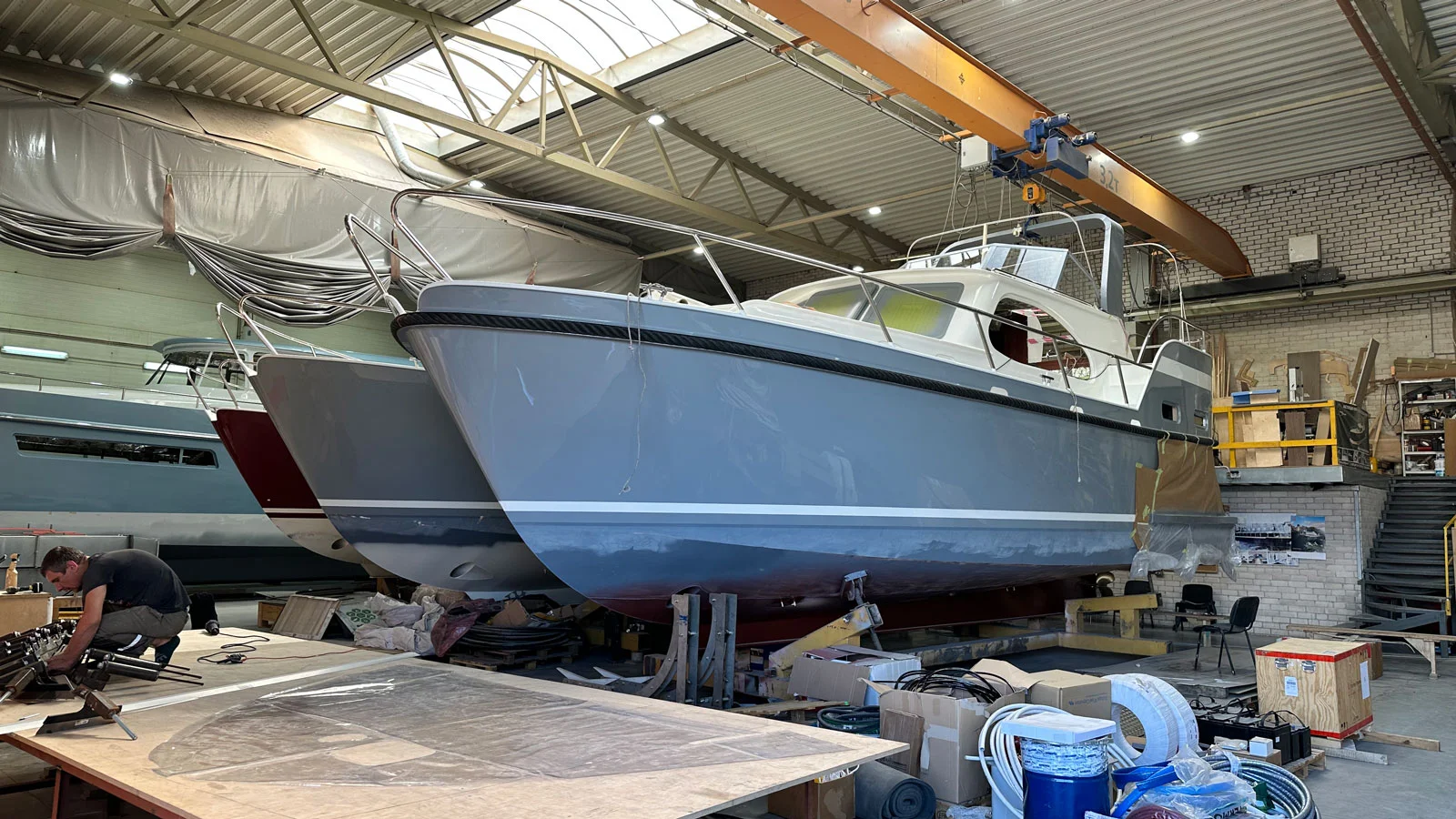 Hulls under construction at "Ushakov shipyards" production facility