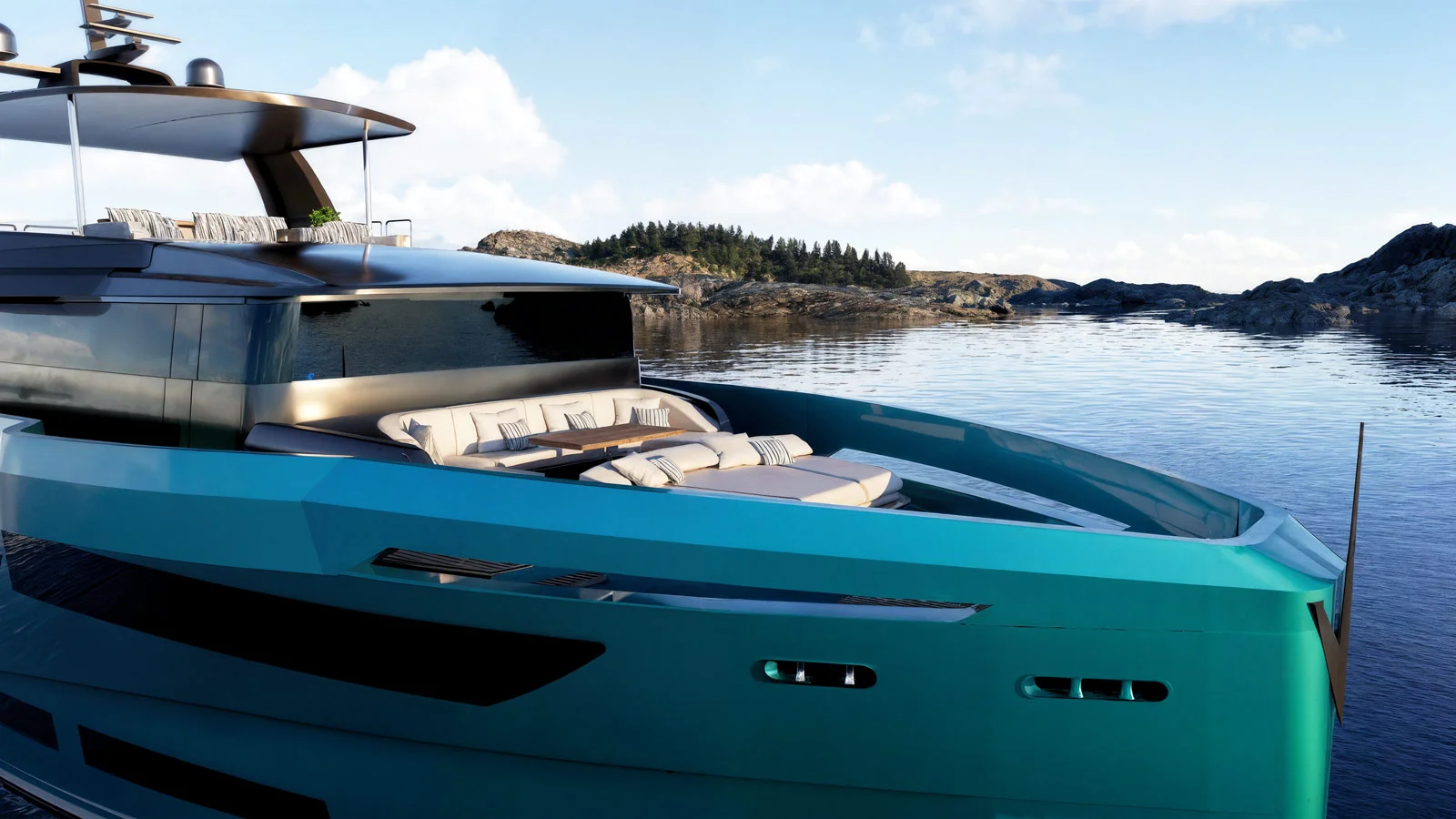 Зона отдыха на фордеке Antonini Navi SUY110