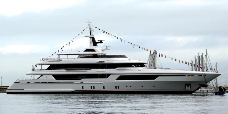 Launch of the 57-metre superyacht Legacy 4 at Codecasa facility