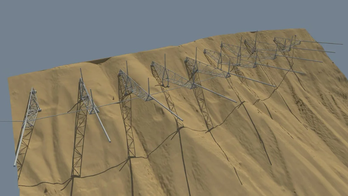 Закрепленная в грунте система трехмерных металлических конструкций будет удерживать понтонные причалы марины Port of Gambarogno