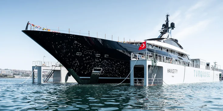 The N2H is the first hybrid superyacht built by Turkish Turquoise Yachts