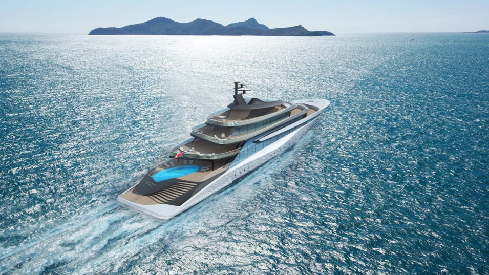 The look from above reveals the distinct features of the the five-deck Supreme’s architecture