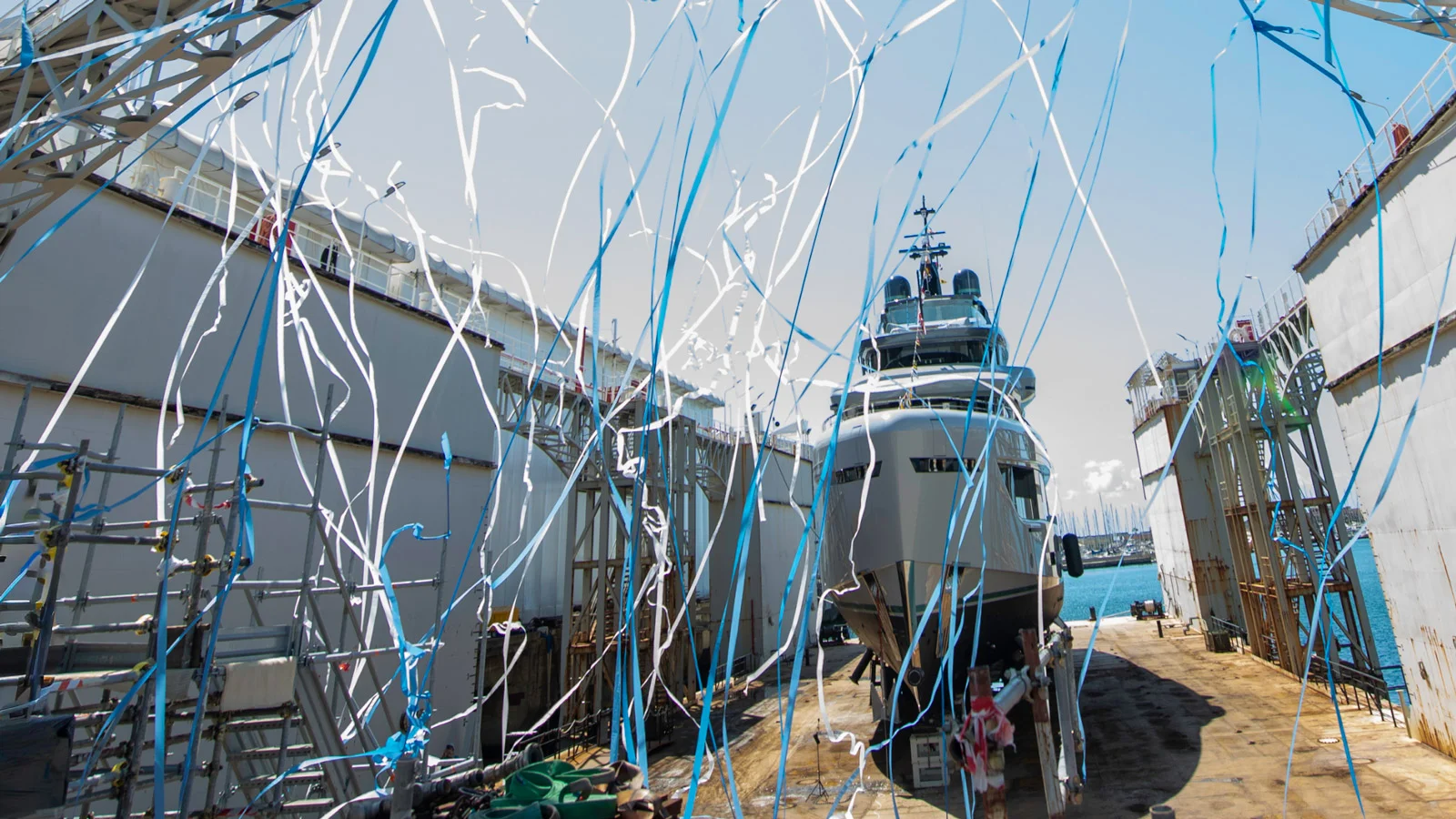 The Tankoa TX450's technical launch took place at the Tankoa Yachts facility in Genoa