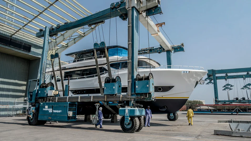 Спуск на воду новой Nomad 70 на верфи Gulf Craft в ОАЭ