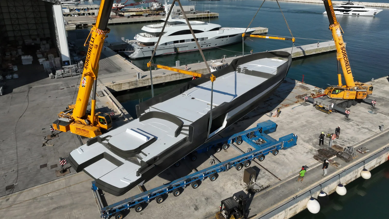The ISA Viper 130 has arrived at the yard's facility in Ancona