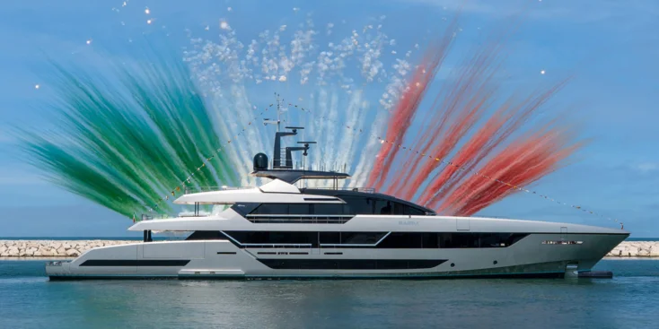 The first Riva 54 Metri was christened Sairu