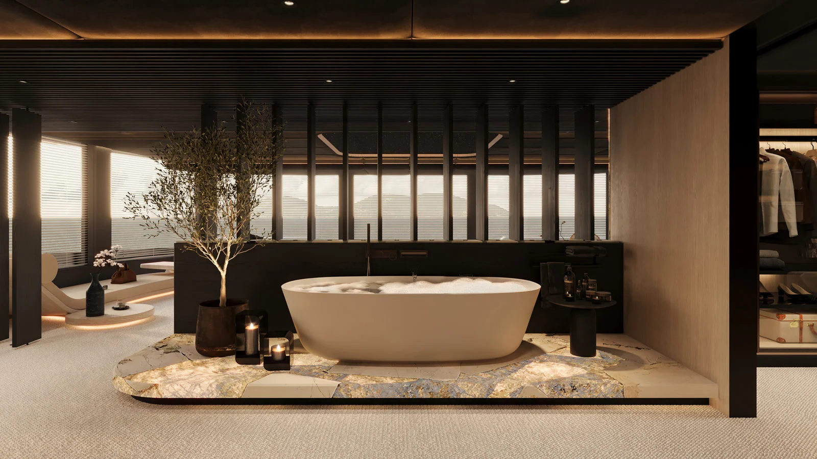 Bathroom in Sunreef 65m Explorer's master suite