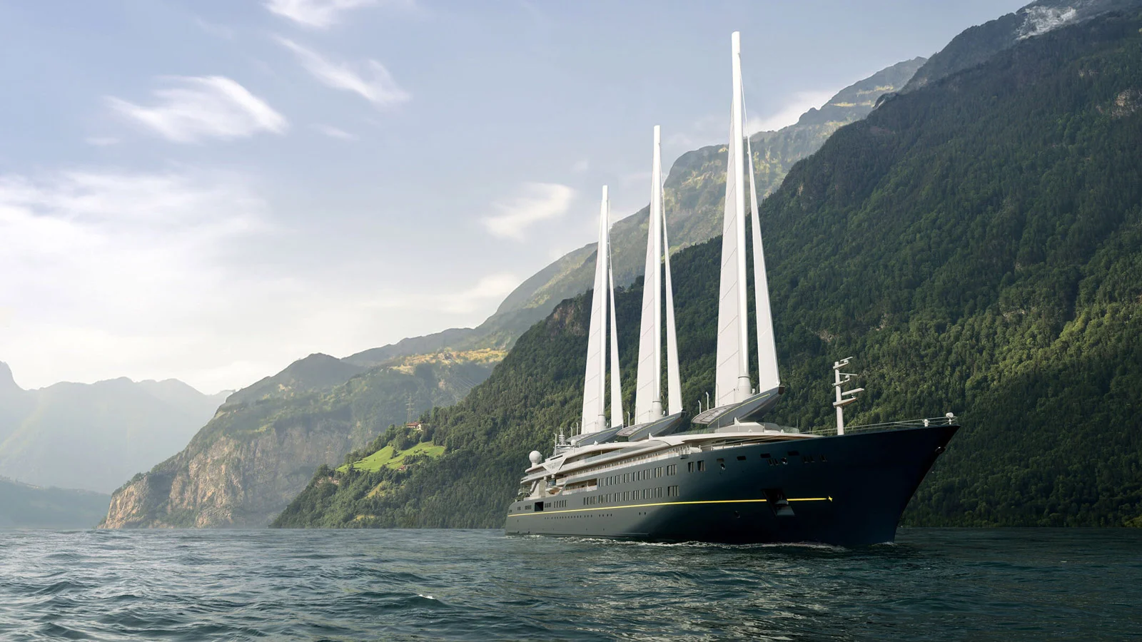 The 220-metre sailing superyacht is expected to go on her first voyage early in the summer of 2026