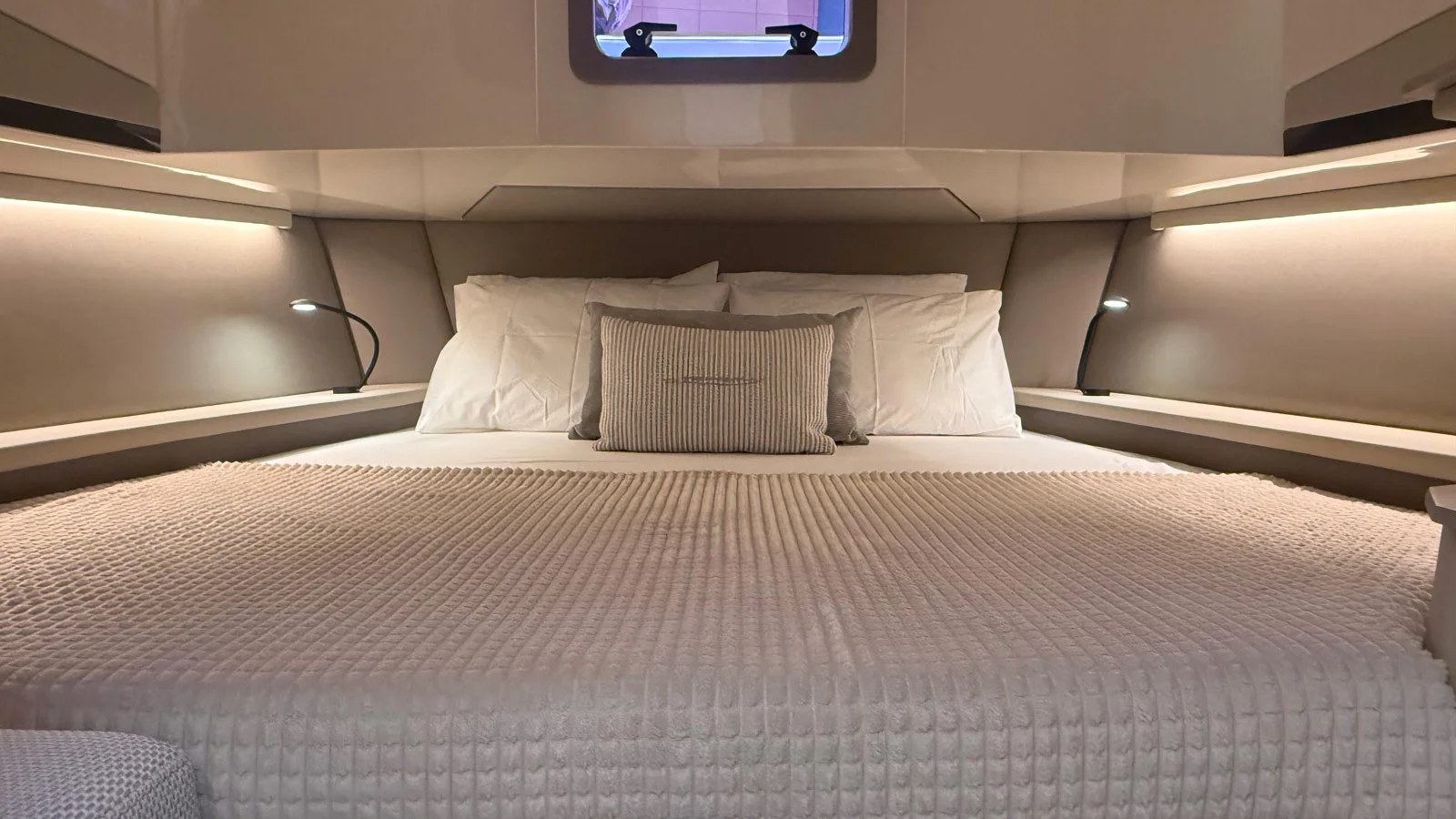 Double cabin on board the Technohull Alpha 45