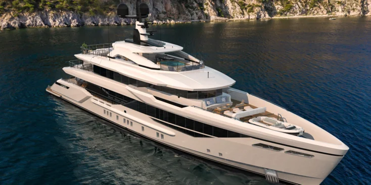 Экстерьер Bilgin 170 от Unique Yacht Design отличается современными и элегантными линиями профиля