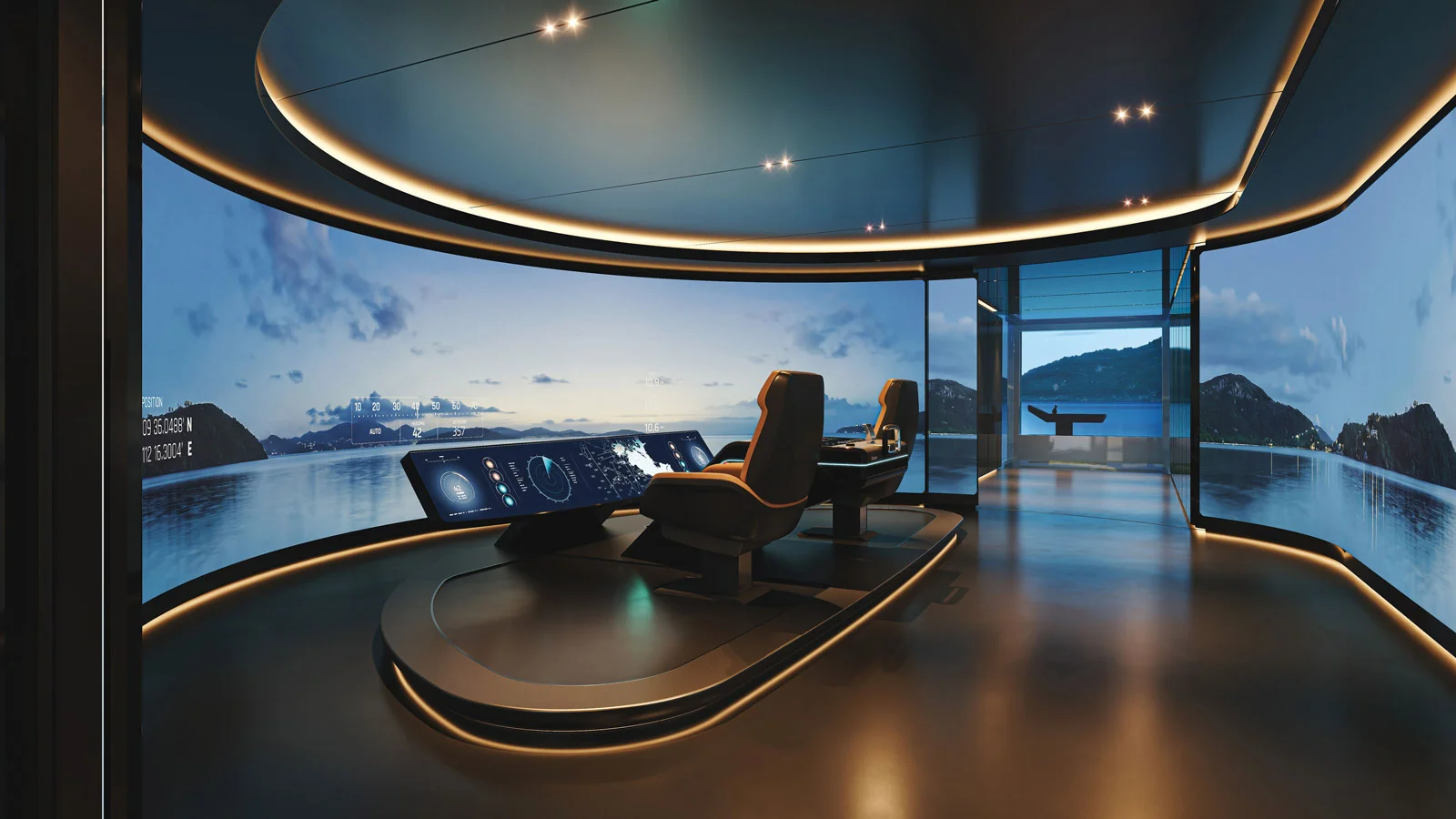 Virtual command centre on board the Feadship Hive