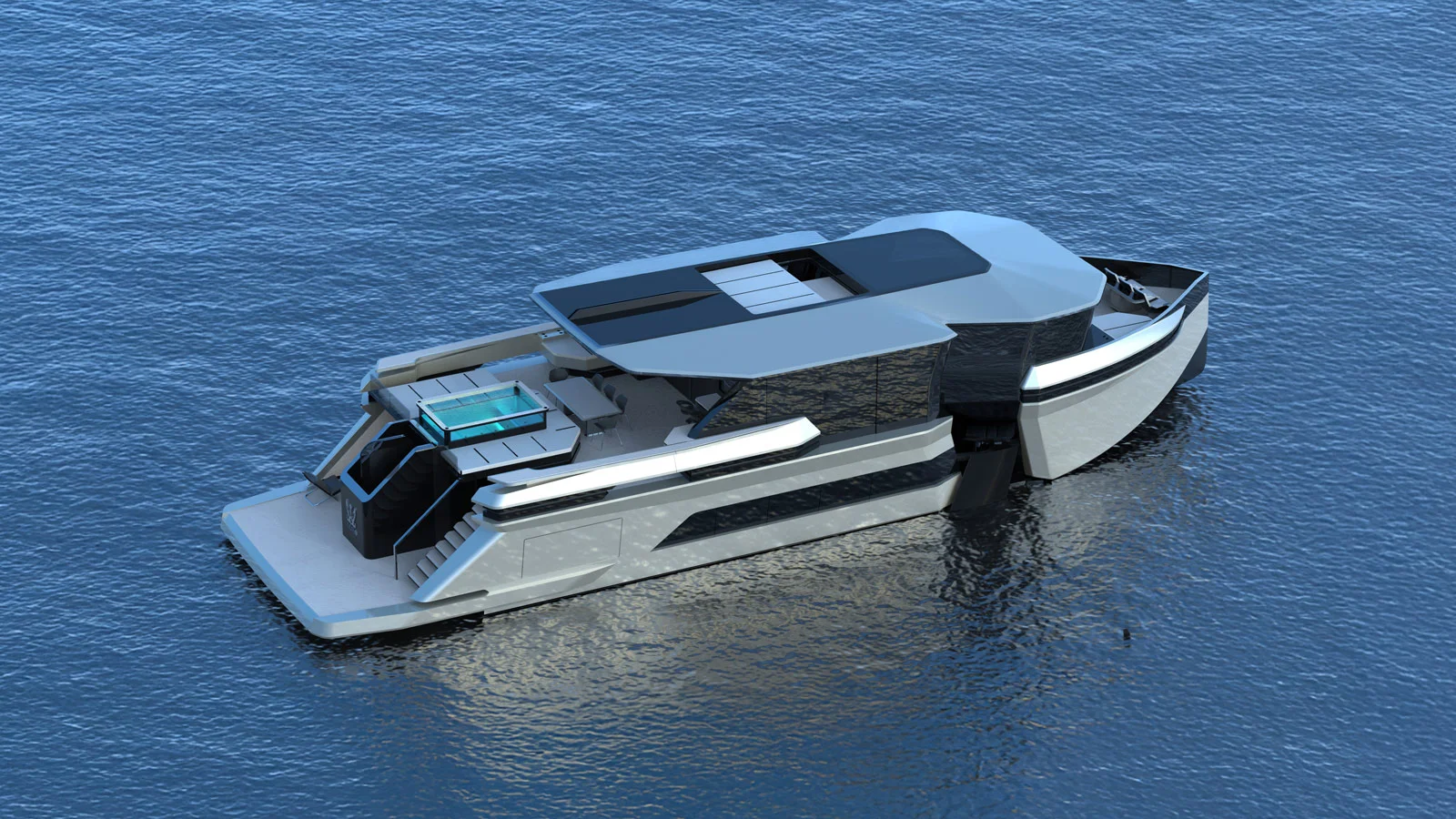 На борту Foiler Ghost будет даже небольшой бассейн на корме