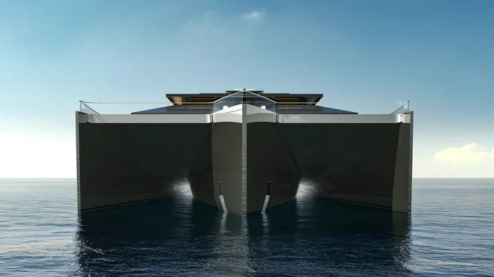 115-метровый концепт тримарана Fusion разработала студия Sinot Yacht Architecture & Design