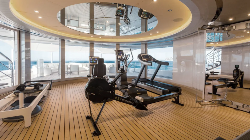 Gym on board the Lady Lara superyacht, Lürssen