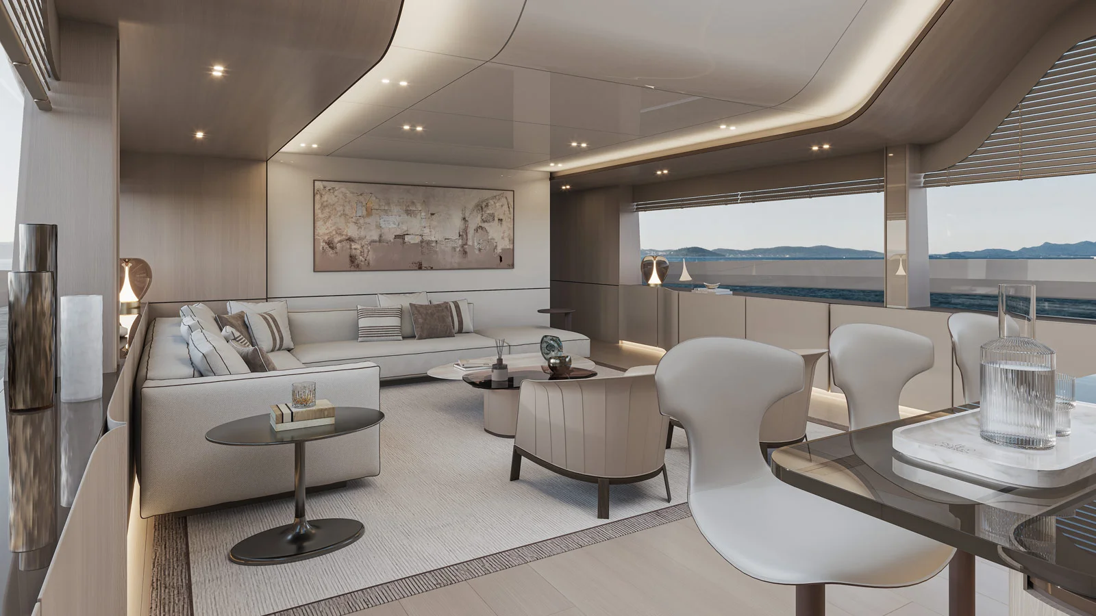 Extra X110 Fast's main deck saloon