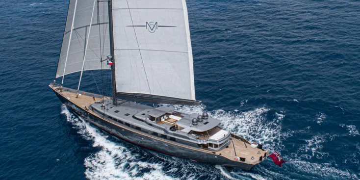 The 78-metre M5 (ex. Mirabella V) is the current title-holder for the world's largest single-mast yacht