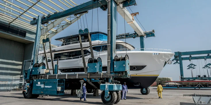 Launch of the new Nomad 70 at Gulf Craft's facility