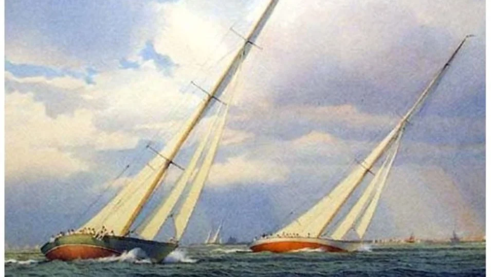 Shamrock V vs Enterprise,  the defender of America's Cup 1930