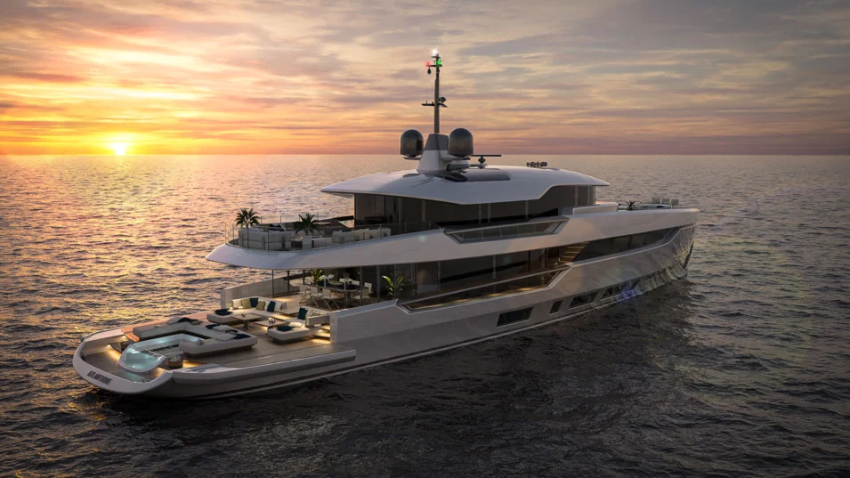 According to Hot Lab, the superyacht fully reflects its design philosophy, “Architecture for Voyagers“