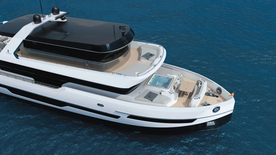 There is an option for a jacuzzi on the foredeck