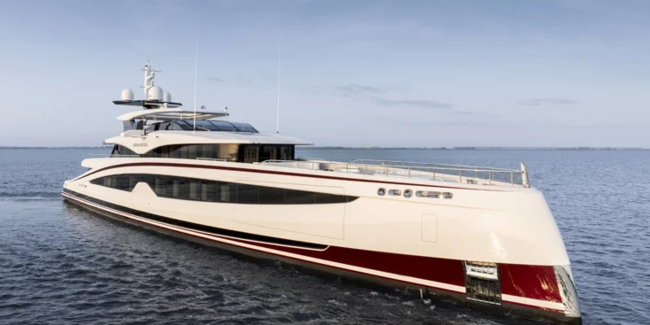Both inside and outside, the Heesen Sparta was designed by Winch Design