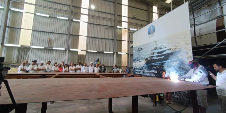 Kando85's keel-laying ceremony