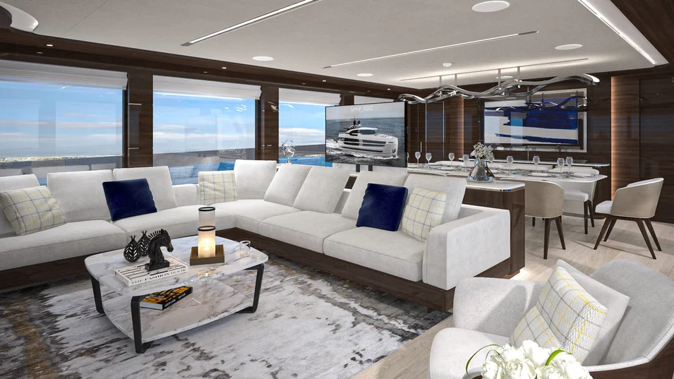 Lazzara UHV 100's main deck saloon