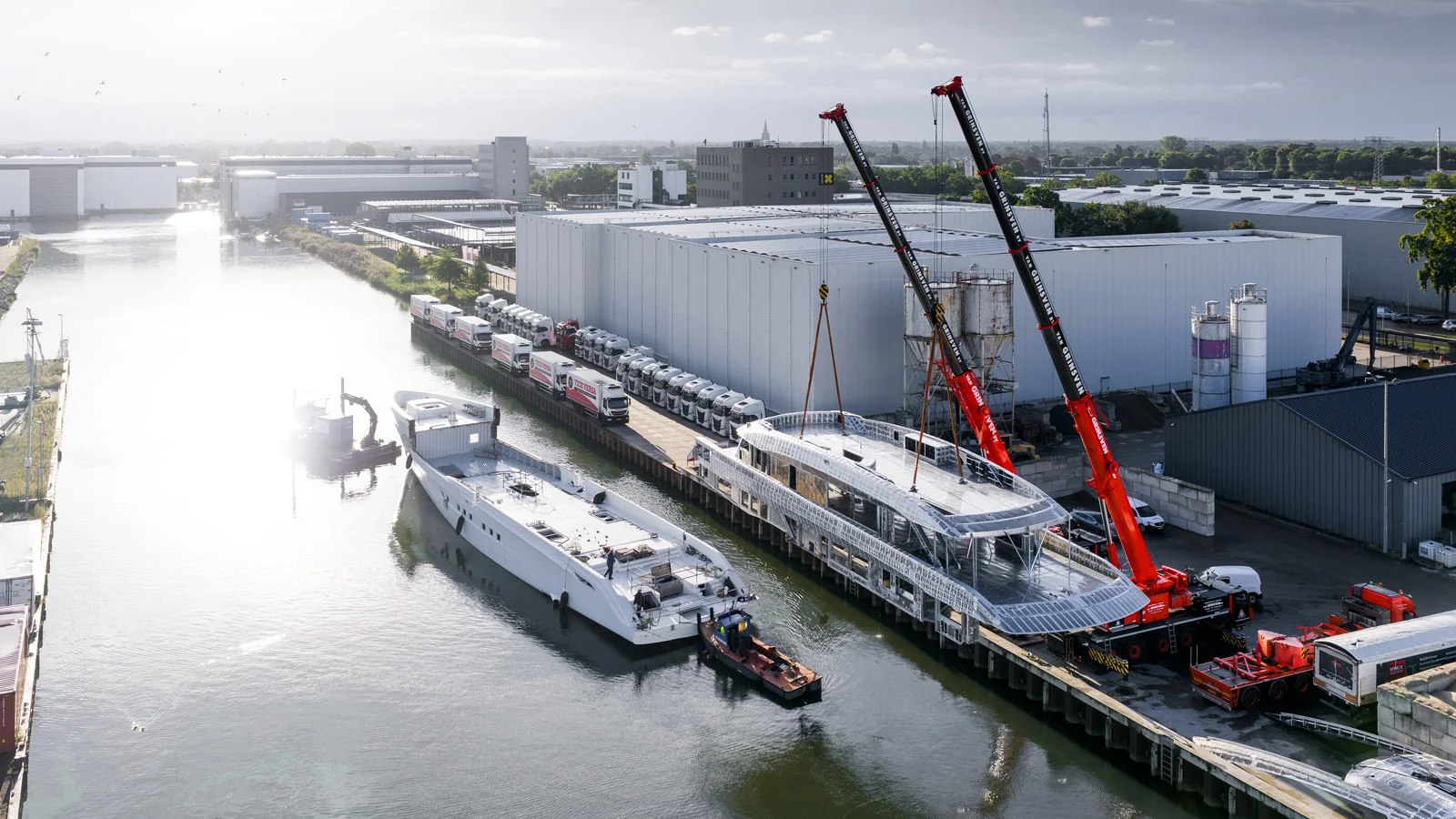 Joining Project Grace hull and superstructure