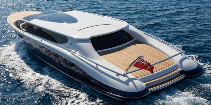 Тиковые палубы тендера можно быстро превратить в зоны для загорания