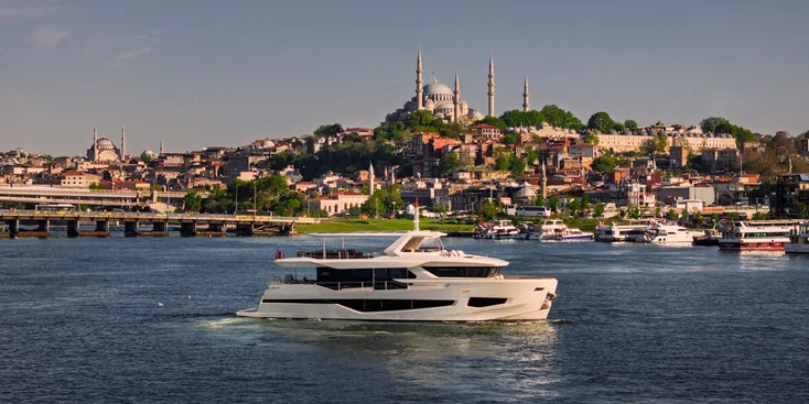 The Numarine 27XP's exterior and interior are owed to Can Yalman, while the naval architecture was developed by Umberto Tagliavini