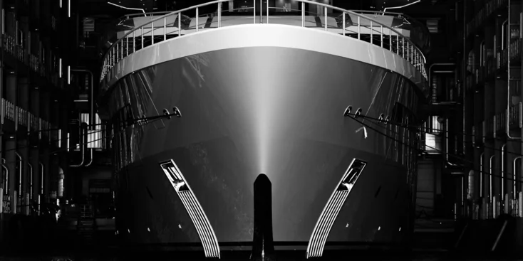 Launch of the 111-metre Leviathan by Oceanco