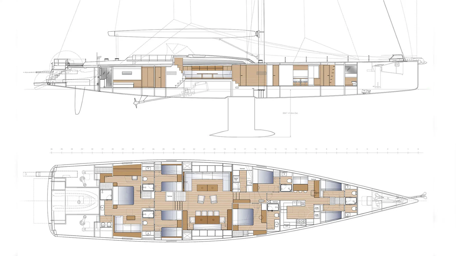 Aft master cabin