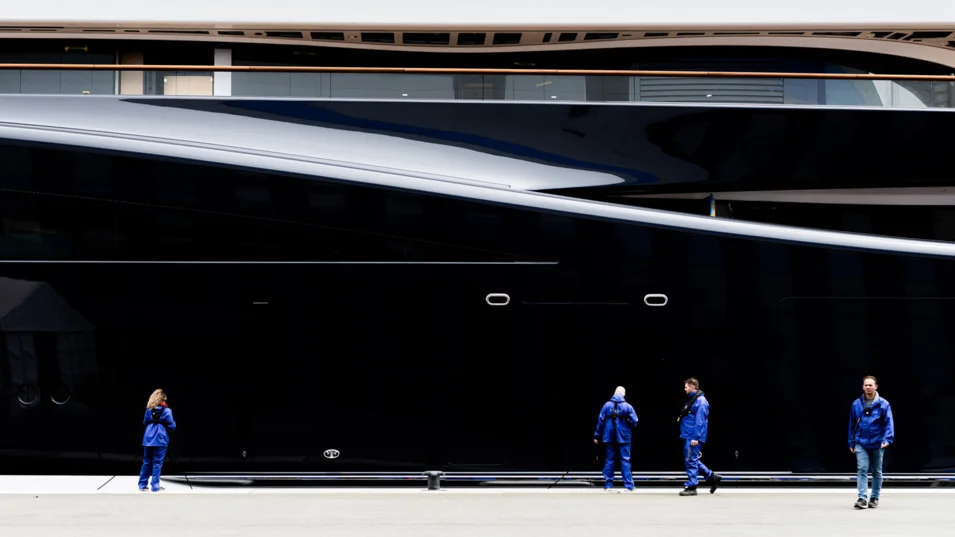 The owners' deck is 37 metres above the water