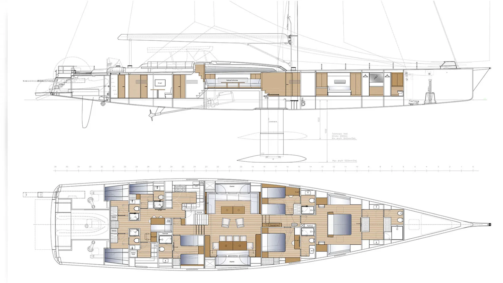 Master cabin forward