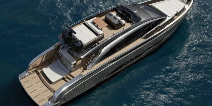 Both exterior and interior areas on board the Pershing GTX70 are spacious and well-planned