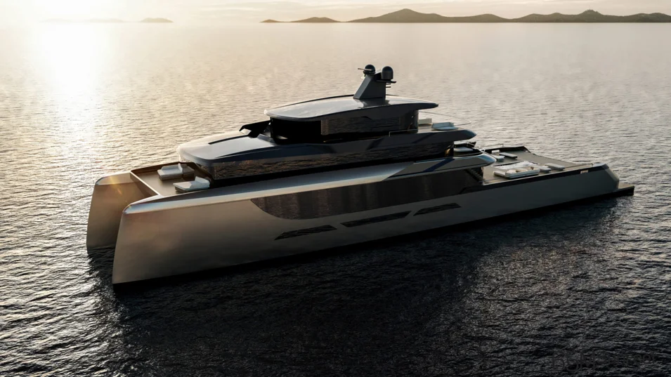 The Sunreef 65m Explorer's modern exterior shows its explorer capabilities clearly