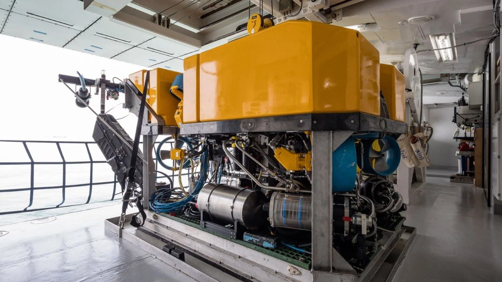 The remotely operated submarine on board the Octopus expedition yacht has helped with many research operations