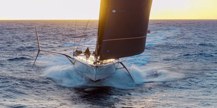 Baltic 111 Raven on her way to the new record in 2026 RORC Transatlantic Race