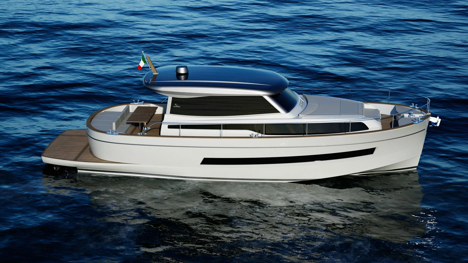The Apreamare Gozzo 48 Cabin is the modern day interpretation of traditional Gozzo Sorrentino style