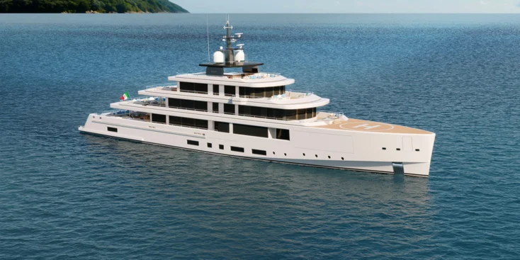 Project Light 63M is a 63.5-metre concept by Antonini Navi and Nauta Design