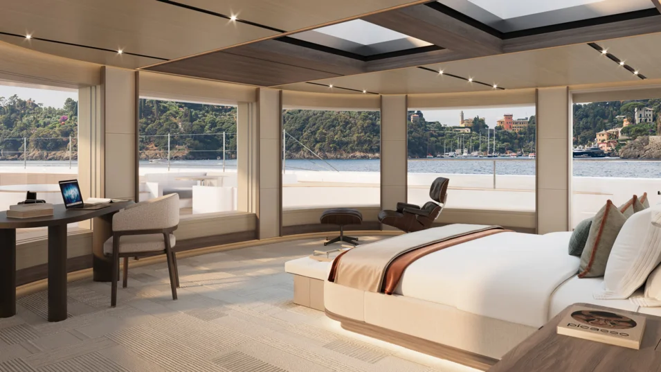 Etherea's master suite with panoramic glazing