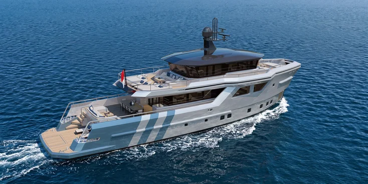 The Antonini Navi XPD95 will feature a steel hull and an aluminium superstructure