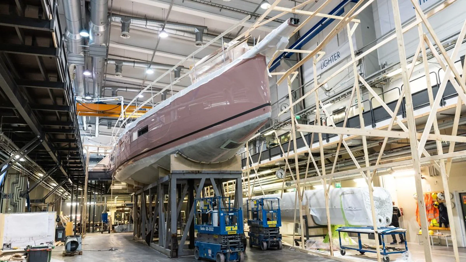 The work on the 23.99-metre sailing yacht has now entered the final stage