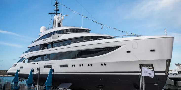 Спуск на воду суперъяхты Dagger (Benetti B.Now 67M)