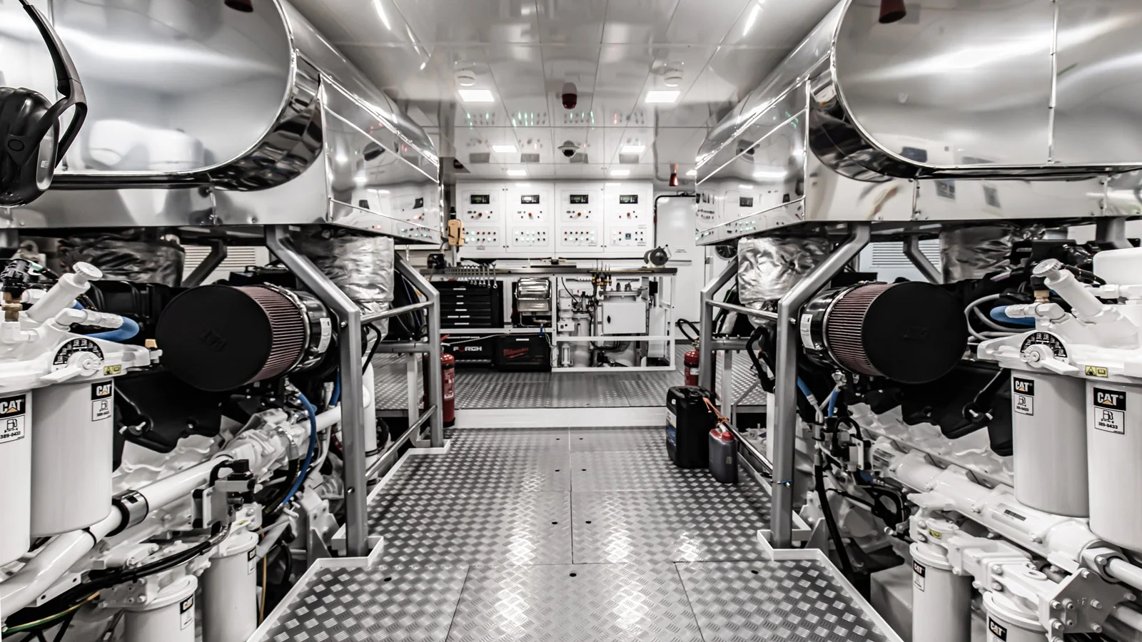 Engine room on board the Mat explorer