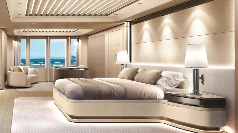 Golden Yachts O'Madeleine's master suite