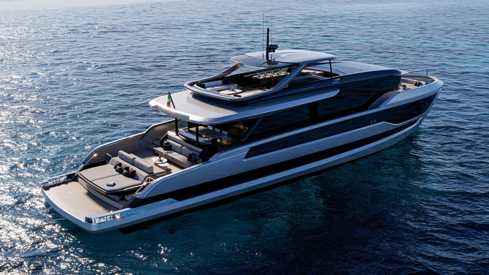 The Extra X110 Fast's elegant, fluid lines have been created by the yard in collaboration with Agon Studio