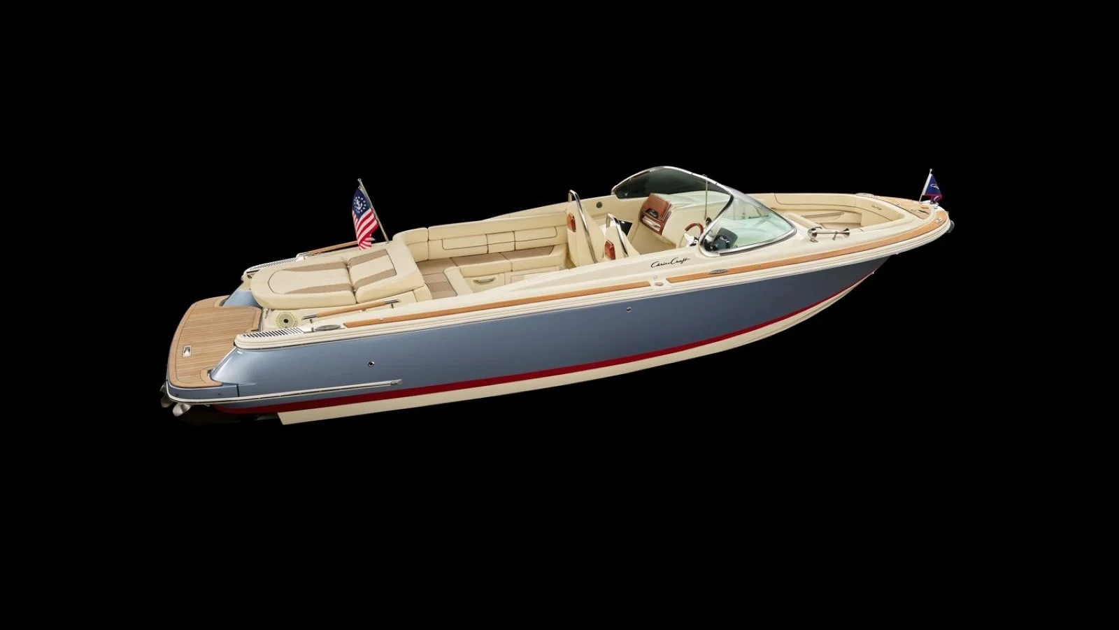 The 8-metre Chris-Craft Launch 25GT can be equipped with an inboard engine