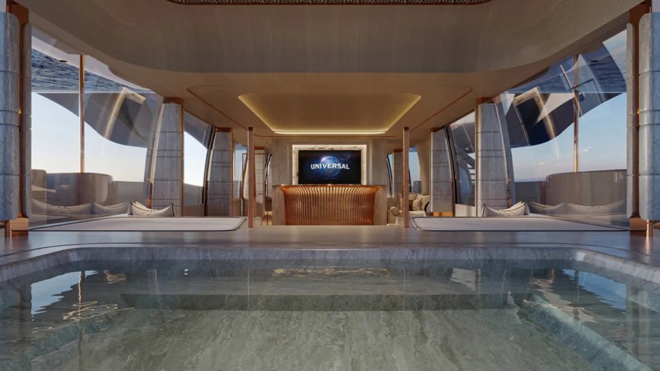 Jacuzzi and a cinema on the observation deck